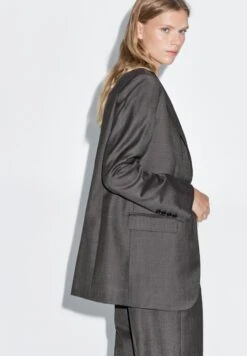 Massimo Dutti BUTTONED LAPEL COLLAR - Blazer - Brown -Massimo Dutti Shop 729a3a5cb3aa433b898be7898c6f6621