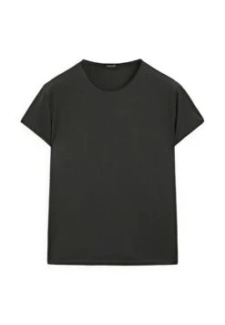 Massimo Dutti FLOWING SHORT SLEEVE WITH CREW NECK - Basic T-shirt - Brown -Massimo Dutti Shop 72b56ee356d74dd7903bed5cb4ef4da1 2