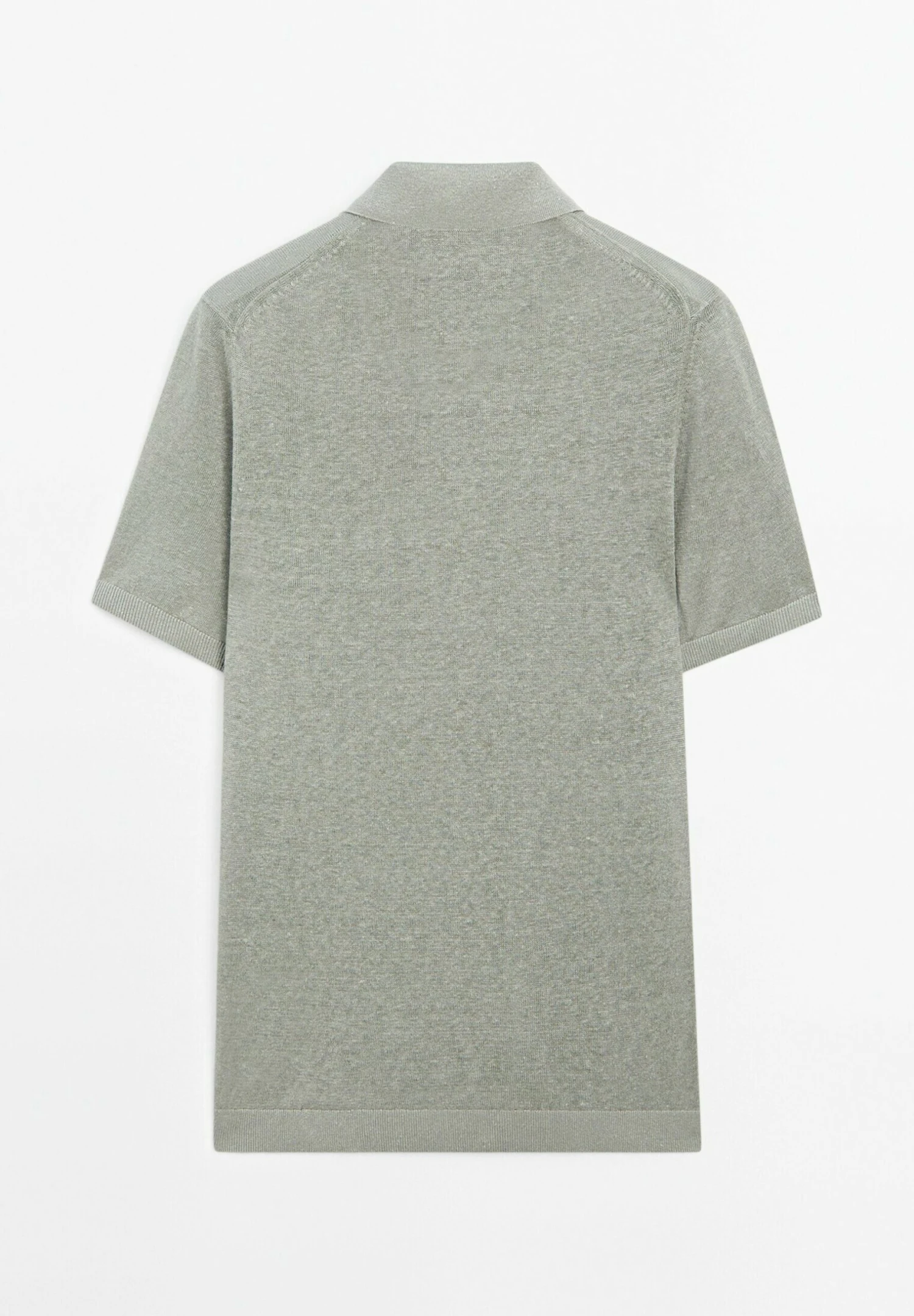 Massimo Dutti WIDE BUTTONED POLO COLLAR - Polo Shirt - Mottled Dark Grey 11 Massimo Dutti WIDE BUTTONED POLO COLLAR - Polo Shirt - Mottled Dark Grey - Image 9