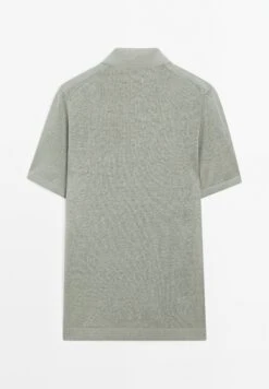 Massimo Dutti WIDE BUTTONED POLO COLLAR - Polo Shirt - Light Blue -Massimo Dutti Shop 72ba507a0a6545cc8242884b0edd21bf 2