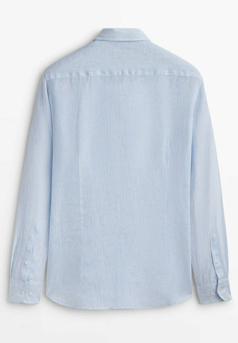 Massimo Dutti Micro-Stripe - Shirt - Light Blue 8 Massimo Dutti Micro-Stripe - Shirt - Light Blue - Image 6