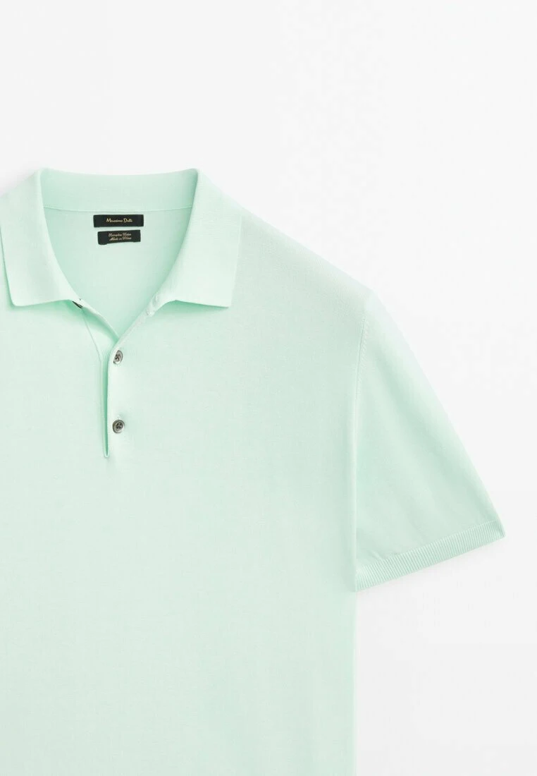 Massimo Dutti Short Sleeve - Polo Shirt - Turquoise 10 Massimo Dutti Short Sleeve - Polo Shirt - Turquoise - Image 8