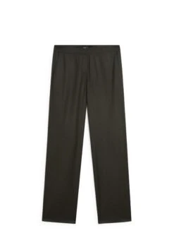 Massimo Dutti FLOWING LOW-RISE STRAIGHT-LEG - Trousers - Dark Grey -Massimo Dutti Shop 731643dde47b4983bcfbb8d608e1fcc1