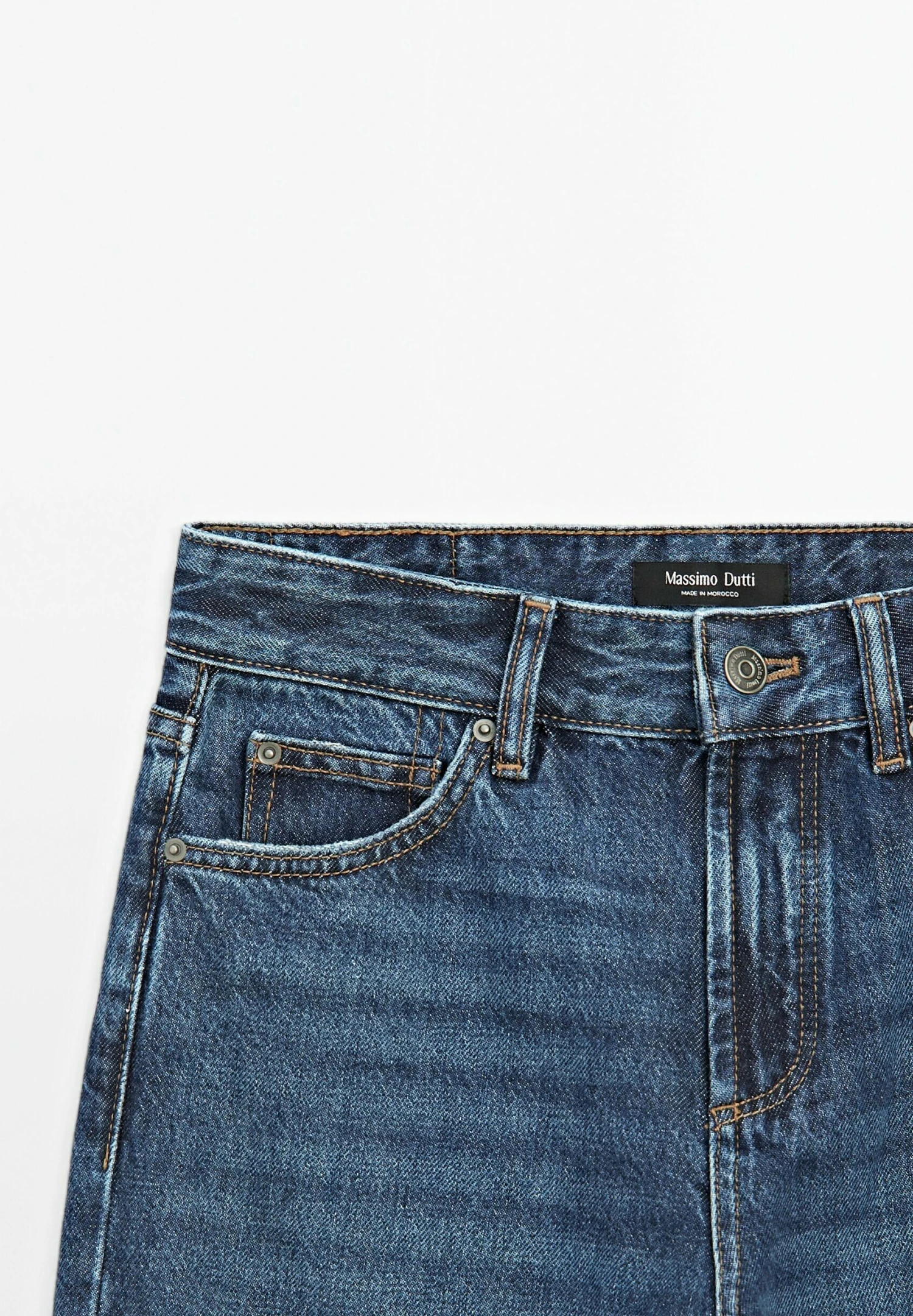 Massimo Dutti MID-RISE STRAIGHT-LEG - Straight Leg Jeans - Blue 10 Massimo Dutti MID-RISE STRAIGHT-LEG - Straight Leg Jeans - Blue - Image 8