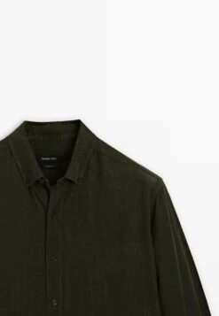 Massimo Dutti REGULAR FIT NEEDLECORD - Shirt - Mottled Dark Green -Massimo Dutti Shop 7391be608aa84f11b1b7f4981d61c7d7