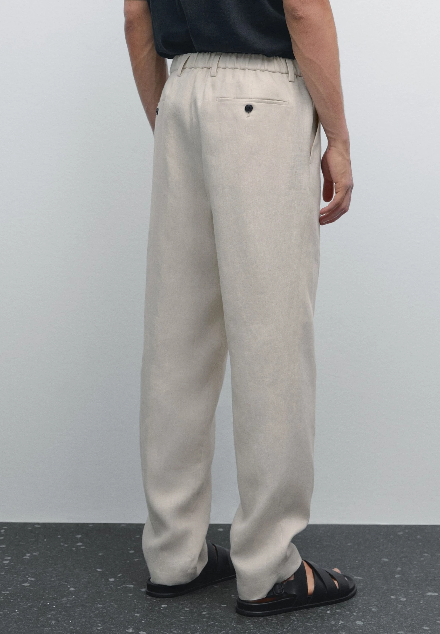 Massimo Dutti REGULAR FIT - Trousers - Sand 5 Massimo Dutti REGULAR FIT - Trousers - Sand - Image 3