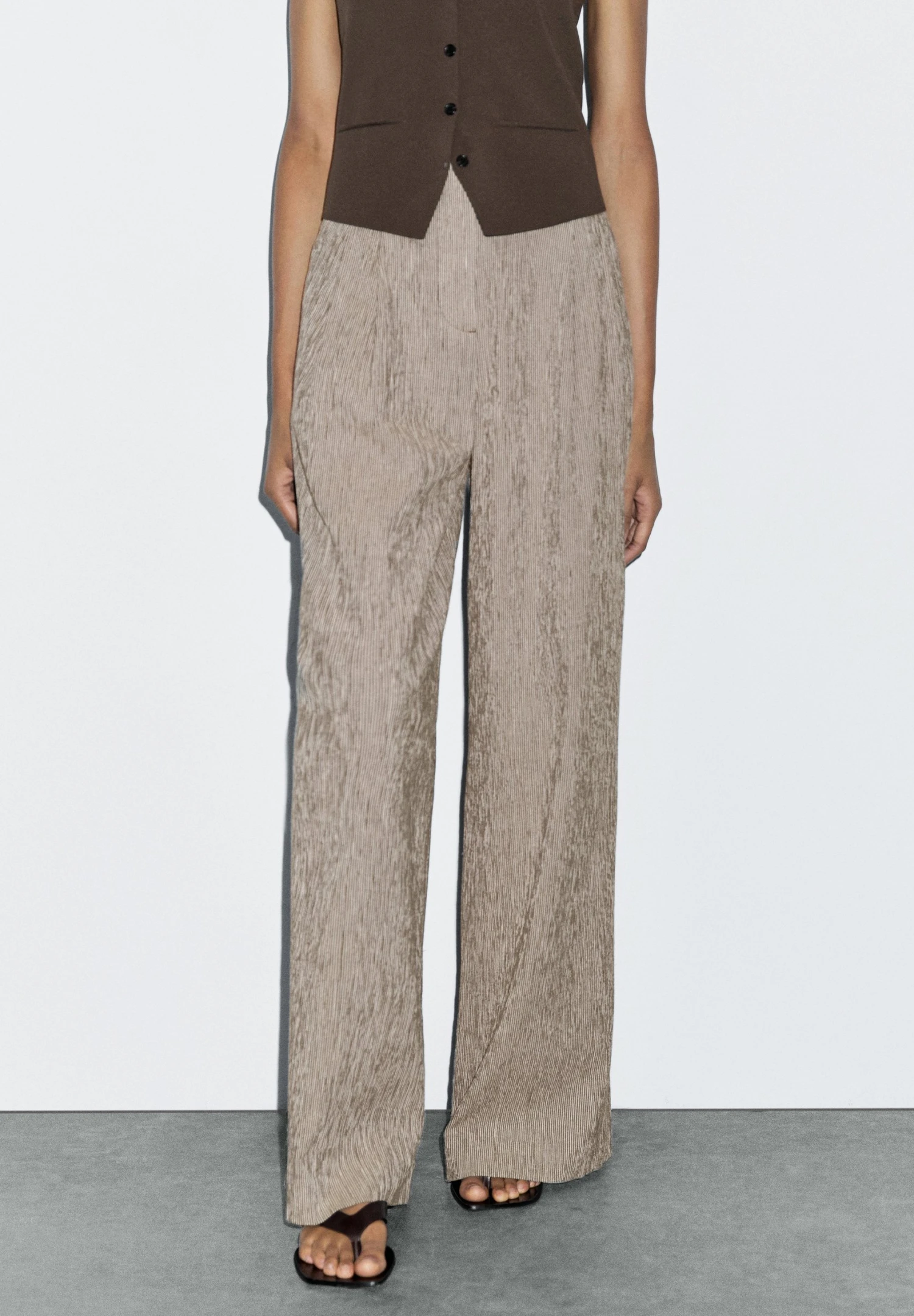 Massimo Dutti TEXTURED MULTI-STRIPE - Trousers - Grey 3 Massimo Dutti TEXTURED MULTI-STRIPE - Trousers - Grey