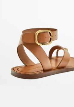 Massimo Dutti Flat Slider With Metallic Piece - T-Bar Sandals - Brown 12 Massimo Dutti Flat Slider With Metallic Piece - T-Bar Sandals - Brown -Massimo Dutti Shop 73ccb77505814f59b4a43ca5bd6e6622