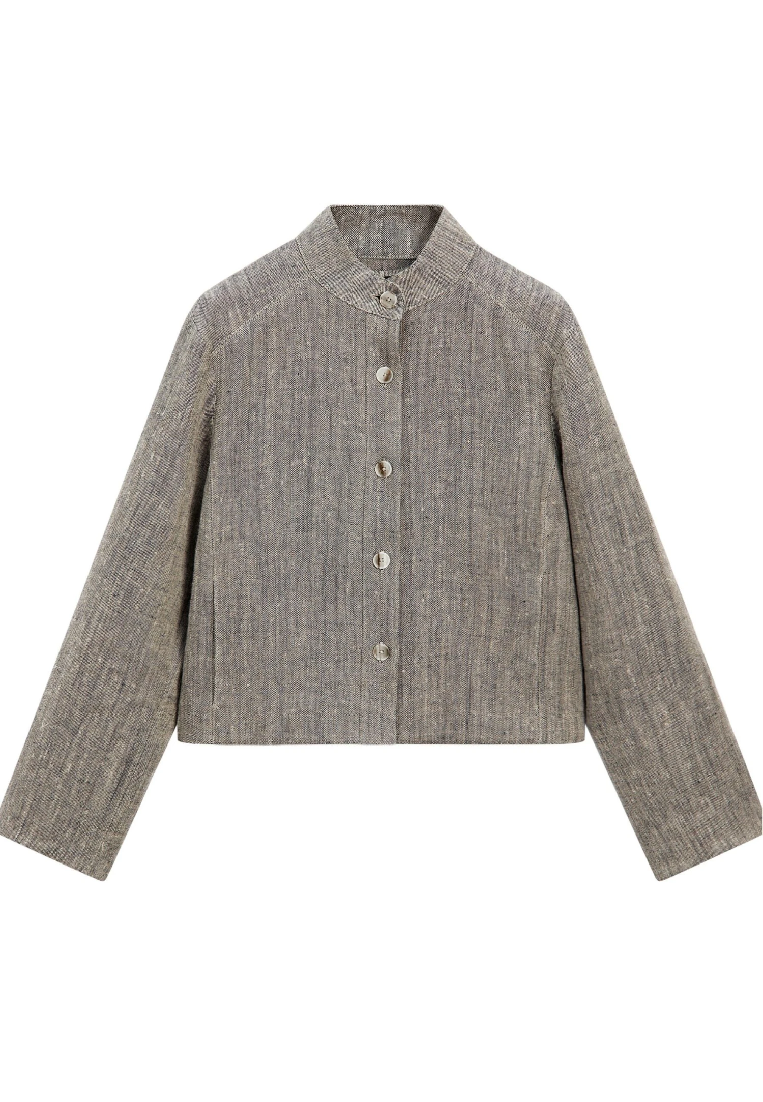 Massimo Dutti SHORT WITH STAND COLLAR - Light Jacket - Grey 8 Massimo Dutti SHORT WITH STAND COLLAR - Light Jacket - Grey - Image 6