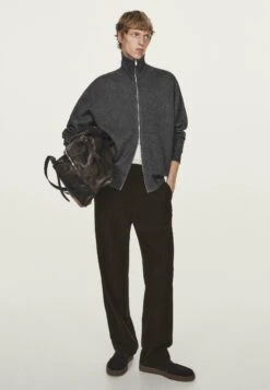 Massimo Dutti ZIP-UP - Cardigan - Grey -Massimo Dutti Shop 73fc9ef7a97d4b11b8d199f573892e1f