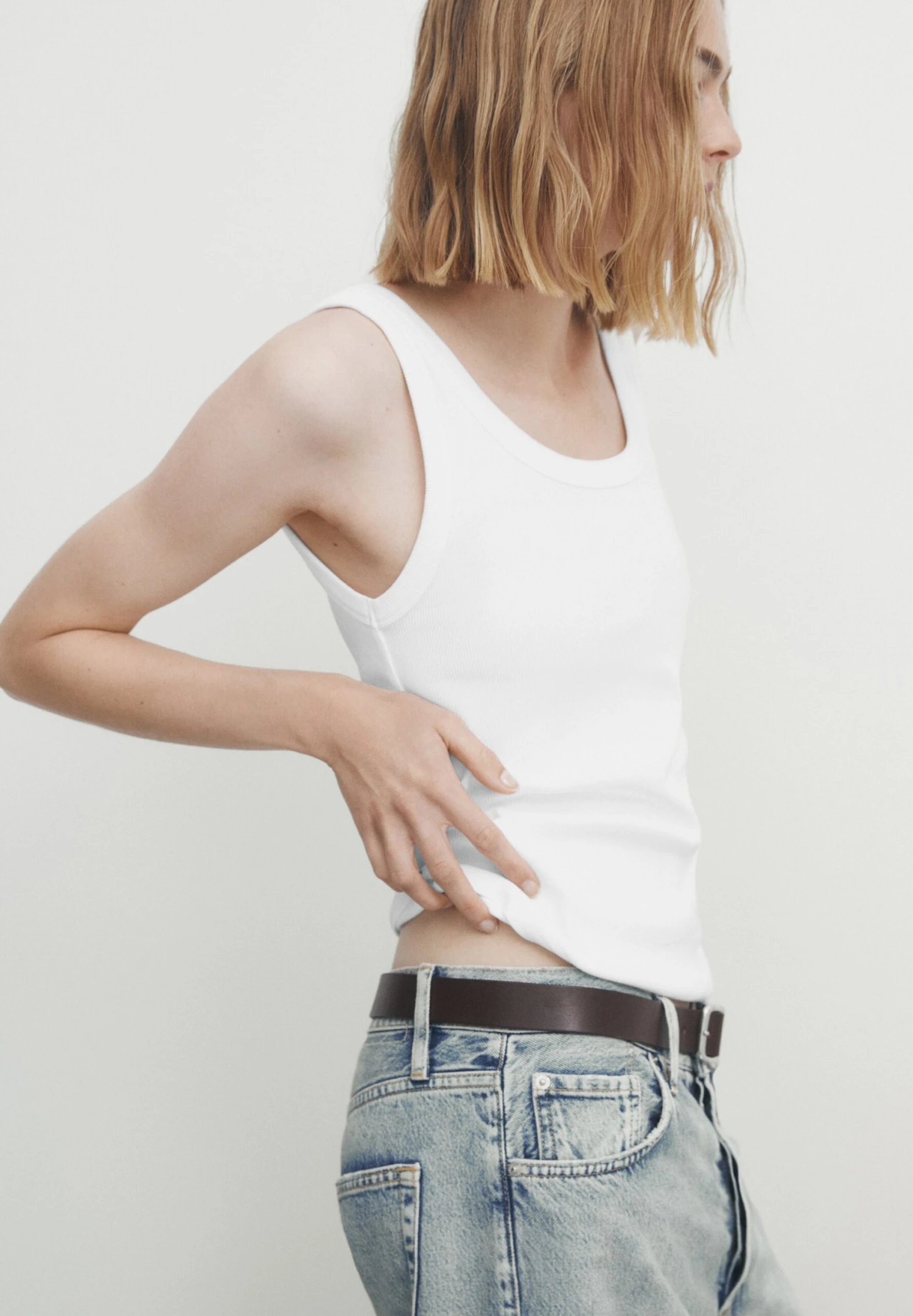 Massimo Dutti SleevelessBlend - Top - White 5 Massimo Dutti SleevelessBlend - Top - White - Image 3