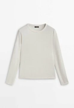 Massimo Dutti Crew Neck Blend - Sweatshirt - Beige -Massimo Dutti Shop 7458f857c57d4961b3b5fcbf30589918