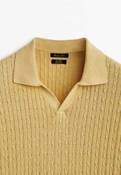 Massimo Dutti Polo Shirt - Yellow -Massimo Dutti Shop 7469e96e23e44ddaa2b0f2dfeb9c7c58
