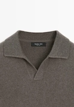 Massimo Dutti V-NECK - Long Sleeved Top - Grey -Massimo Dutti Shop 747067654ba2401c8fbd9723025414db