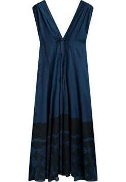 Massimo Dutti Printed With Pintuck Details - Day Dress - Dark Blue -Massimo Dutti Shop 74a7b90a42124b509c0dc45fcb7d4ecc