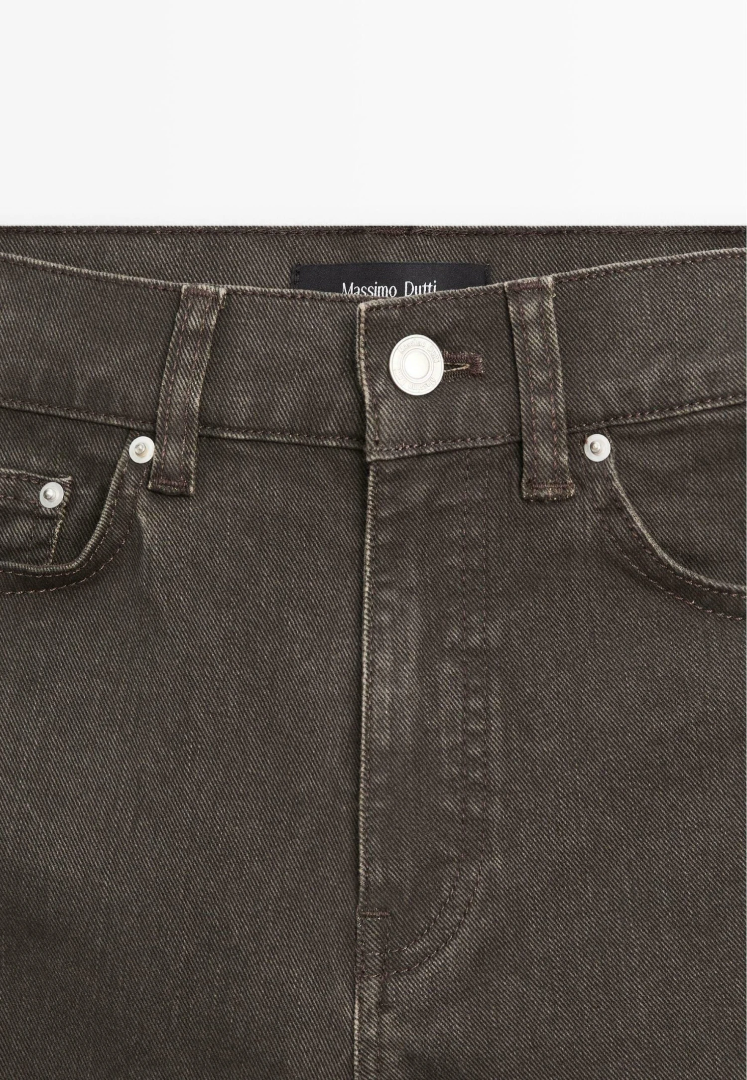 Massimo Dutti HIGH-WAIST WIDE-LEG - Wide Leg - Dark Brown 10 Massimo Dutti HIGH-WAIST WIDE-LEG - Wide Leg - Dark Brown - Image 8