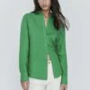 Massimo Dutti Button-Down Blouse - Dark Green -Massimo Dutti Shop 751ef7d0c3ba4907af403b5511588fd3