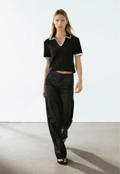 Massimo Dutti SHORT SLEEVE WITH POLO COLLAR - Polo Shirt - Black -Massimo Dutti Shop 751fd93a678d4d2a9f3b21a02c249c33