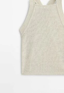 Massimo Dutti Strappy Textured Halter - Top -Massimo Dutti Shop 75492072eb4644a89c1142f3caa7a93a