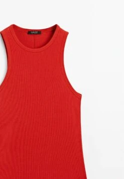 Massimo Dutti RIBBED HALTER - Basic T-shirt - Red 22 Massimo Dutti RIBBED HALTER - Basic T-shirt - Red -Massimo Dutti Shop 754da637fdce436da6a37f4136ca333c