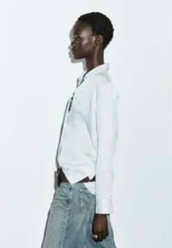 Massimo Dutti FLOWING LONG SLEEVE - Button-down Blouse - Blue -Massimo Dutti Shop 754ebc552e204b14af5d5a640a4d9d77