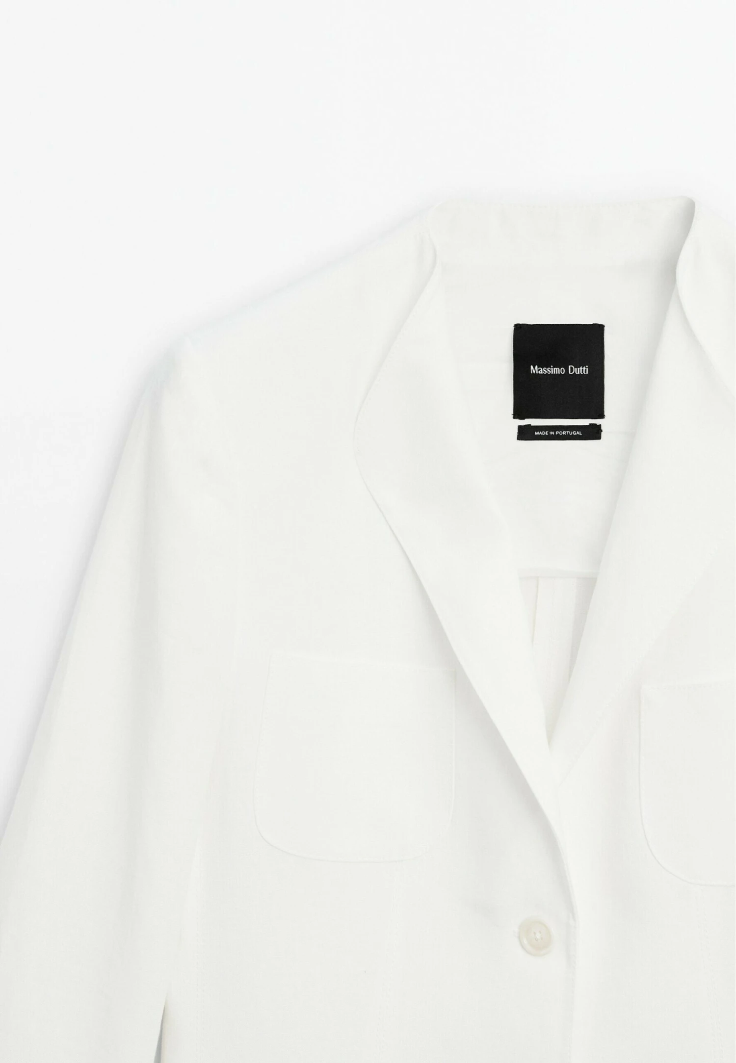 Massimo Dutti BUTTONED LAPEL COLLAR - Blazer - WHITE 11 Massimo Dutti BUTTONED LAPEL COLLAR - Blazer - WHITE - Image 9
