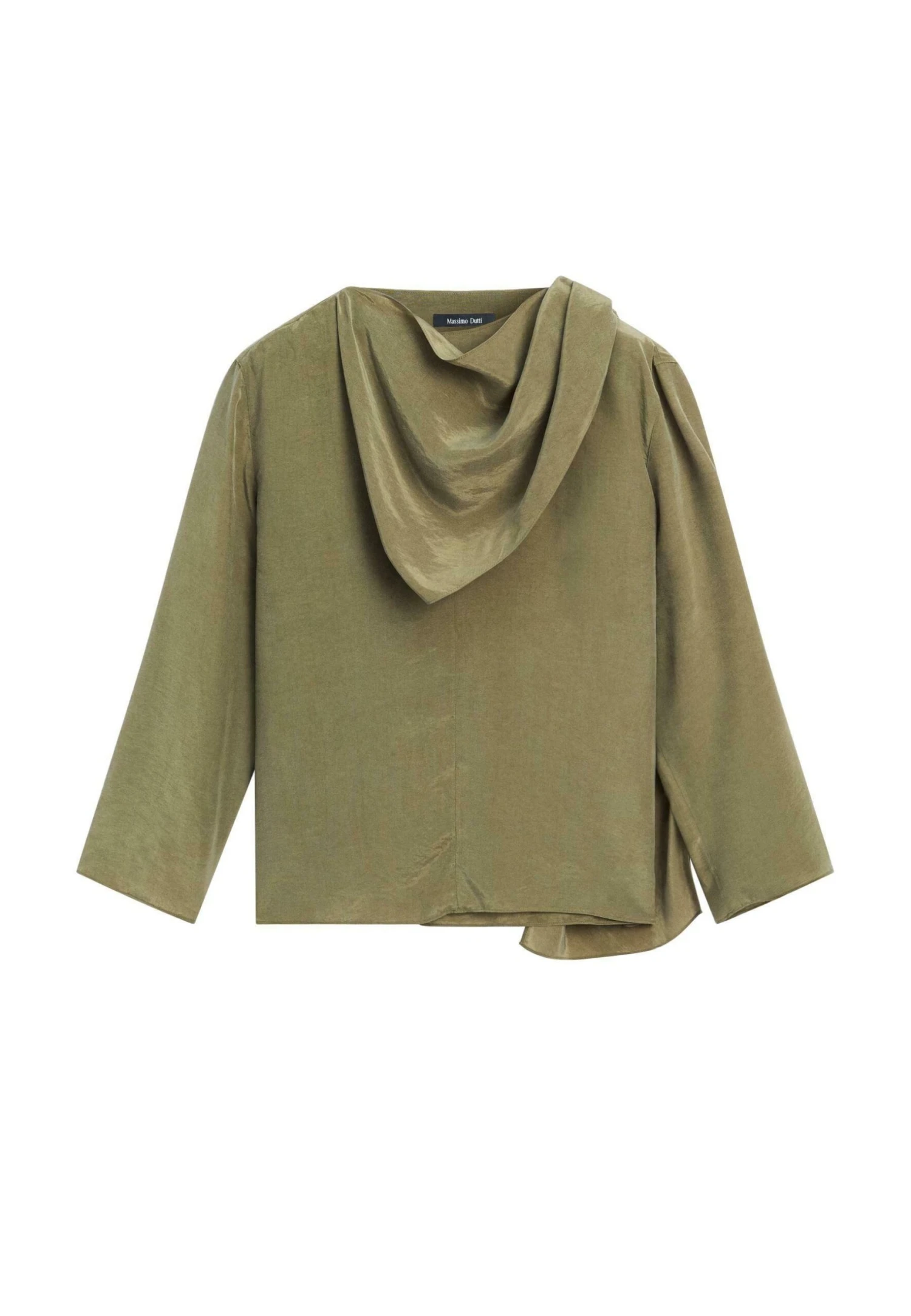 Massimo Dutti FLOWING WITH VOLUMINOUS COLLAR - Blouse - Mottled Dark Green 8 Massimo Dutti FLOWING WITH VOLUMINOUS COLLAR - Blouse - Mottled Dark Green - Image 6