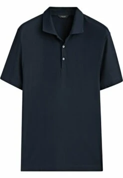 Massimo Dutti Short Sleeve Diagonal Micro - Polo Shirt - Blue Denim -Massimo Dutti Shop 75b334416e4c4323957cb7a40b747d78