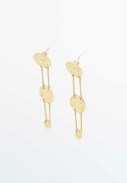 Massimo Dutti Long Coins- Earrings - Gold Coloured -Massimo Dutti Shop 75d0678c30794ed0a1a94d87e4a98d34