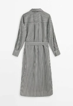 Massimo Dutti Striped With Belt - Shirt Dress -Massimo Dutti Shop 762e21b50da84b3c98cf4b02768a924b