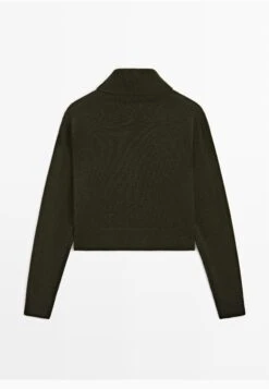 Massimo Dutti SHORT KNIT SWEATER - Jumper - Dark Green -Massimo Dutti Shop 765e84c755054f10a773f54804eeb9c2