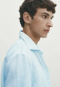 Massimo Dutti Striped - Shirt - Mottled Turquoise -Massimo Dutti Shop 767d8942de3248e5b2c762786e4863b0