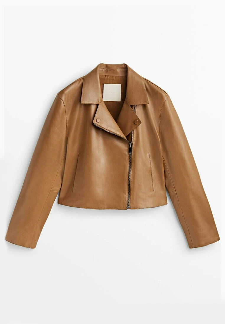 Massimo Dutti With Polished Edges - Leather Jacket - Brown 11 Massimo Dutti With Polished Edges - Leather Jacket - Brown - Image 9