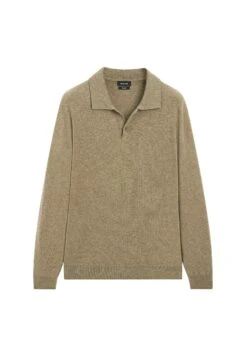 Massimo Dutti CASHMERE LONG SLEEVE POLO COLLAR - Long Sleeved Top - Grey -Massimo Dutti Shop 76ad5618e3f84620b6247157f83022f7