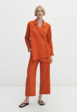 Massimo Dutti Kimono - Short Coat - Orange