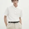 Massimo Dutti Short Sleeve Diagonal Micro - Polo Shirt - Beige 2 Massimo Dutti Short Sleeve Diagonal Micro - Polo Shirt - Beige -Massimo Dutti Shop 76db582bfe994760a4aec4da0d5f6f28
