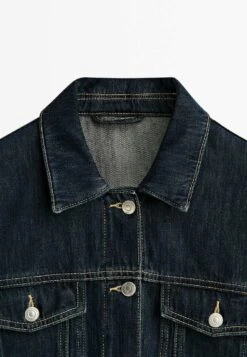 Massimo Dutti Trucker- Denim Jacket - Blue Black Denim -Massimo Dutti Shop 7716904269a44ef4b4bbc5be687490c5