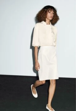 Massimo Dutti MIDI - Leather Skirt - White -Massimo Dutti Shop 7759d6a1a4864fae9b2d0441adc1ead9