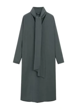 Massimo Dutti V-NECKLINE MIDI - Day Dress - Grey -Massimo Dutti Shop 77732d35a26b4b3dac280bd6c2a0bc32