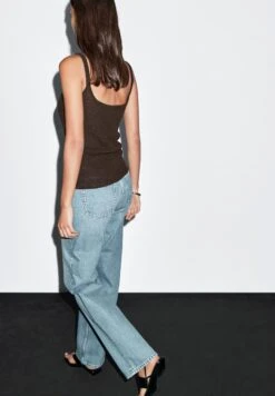 Massimo Dutti FLOWING ROUND NECK WITH STRAPS - Top - Dark Brown -Massimo Dutti Shop 779b3af9a86a48bfa59c6299ae64f422