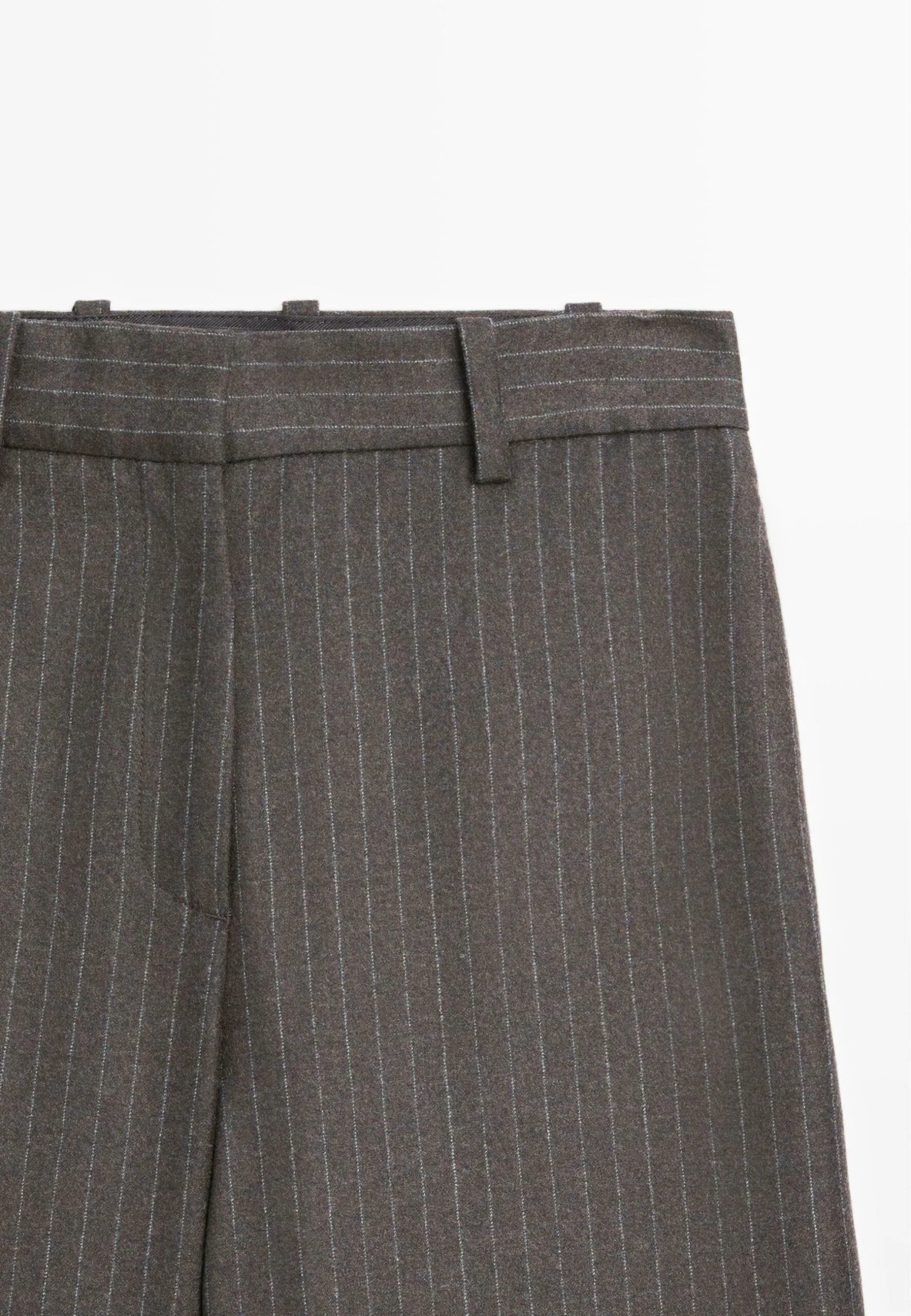 Massimo Dutti PINSTRIPE - Trousers - Mottled Dark Brown 9 Massimo Dutti PINSTRIPE - Trousers - Mottled Dark Brown - Image 7