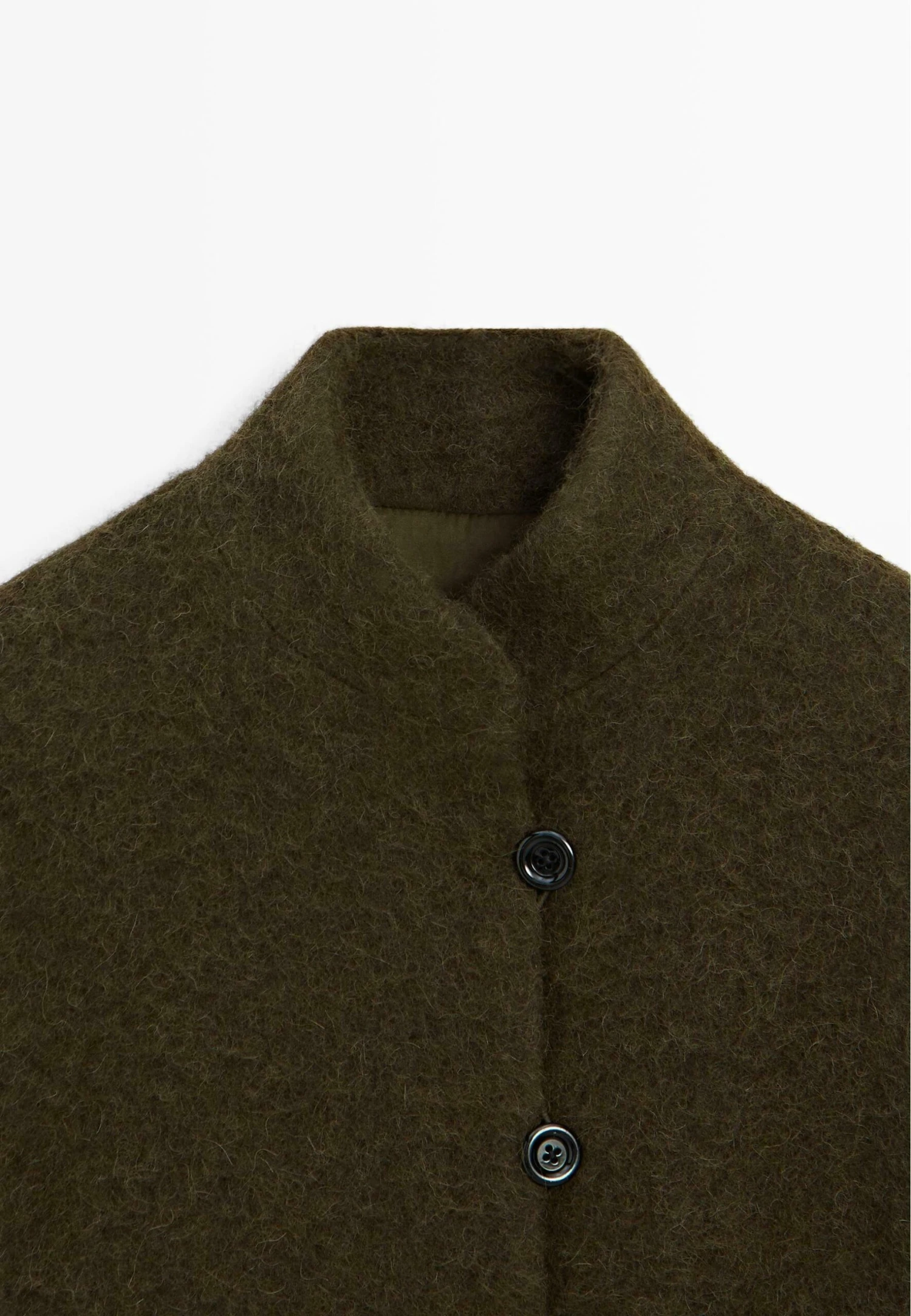 Massimo Dutti SHORT ALPACA - Cardigan - Khaki 11 Massimo Dutti SHORT ALPACA - Cardigan - Khaki - Image 9