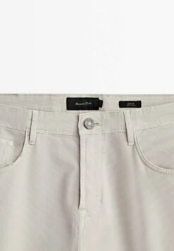 Massimo Dutti Slim Fit Textured Effect - Trousers - Beige -Massimo Dutti Shop 77cb92371a5e4d1b8811246e37ed9779