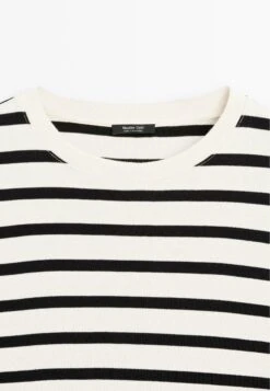 Massimo Dutti STRIPED 3/4 LENGHT SLEEVES - Long Sleeved Top - Beige -Massimo Dutti Shop 77ccf0c4f52847348b2e43b6c1784fde