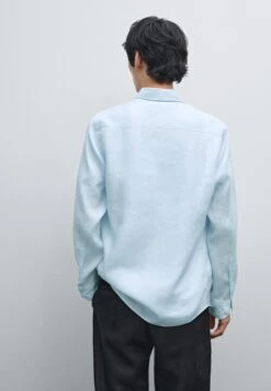 Massimo Dutti LIGHTWEIGHT - Shirt - Mottled Light Blue -Massimo Dutti Shop 77f8095d8d50455ea5acfc495b8ba448