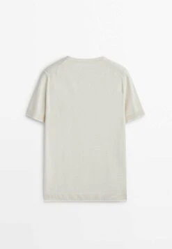Massimo Dutti With Contrast Nautical - Basic T-Shirt - Beige -Massimo Dutti Shop 785fd6baf42440bf97eaeaa46e0d8f01