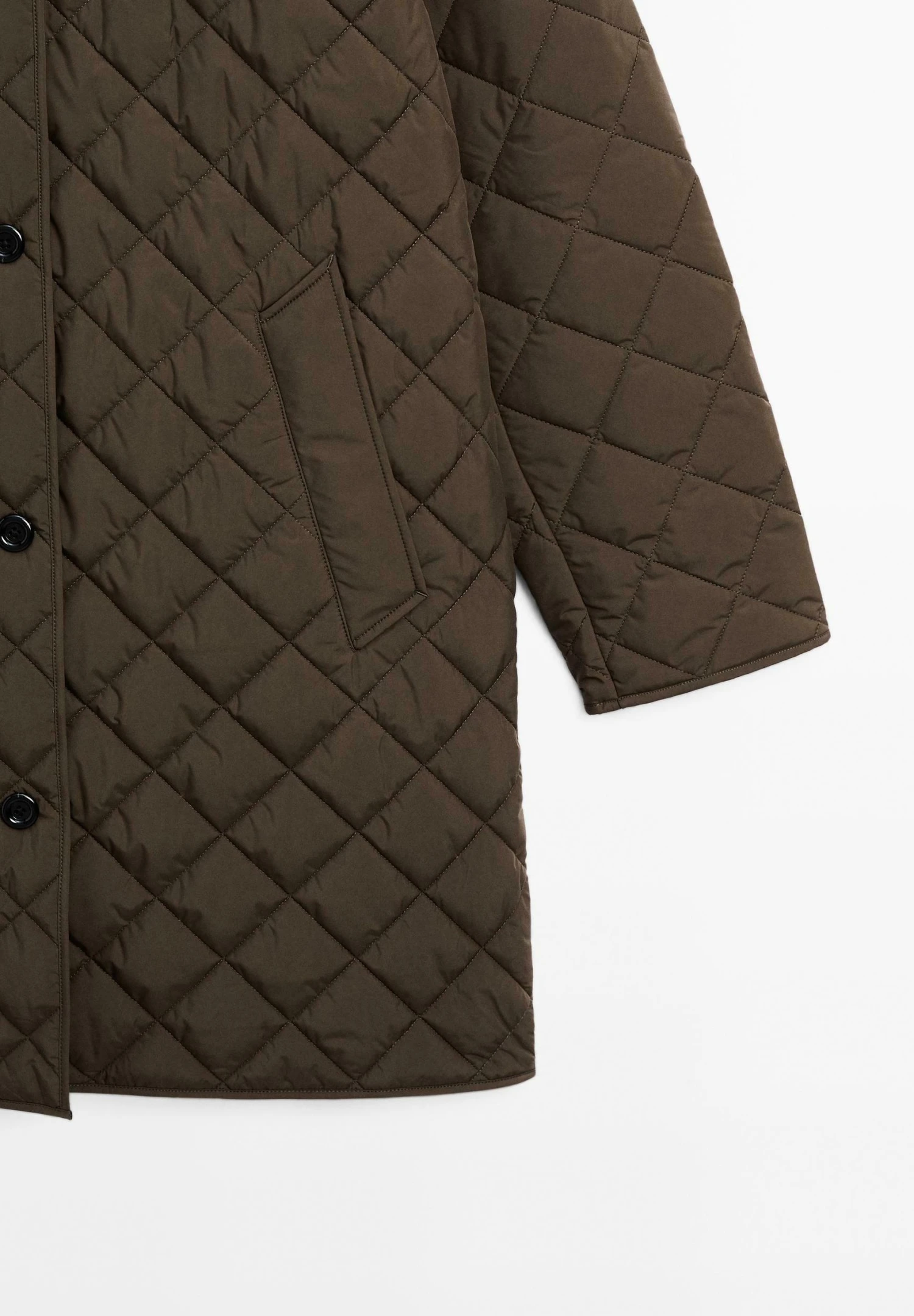 Massimo Dutti LONG LIGHTWEIGHT - Winter Coat - Khaki 11 Massimo Dutti LONG LIGHTWEIGHT - Winter Coat - Khaki - Image 9