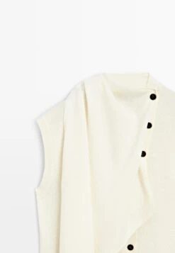 Massimo Dutti V-NECK WITH SCARF - Jumper - Beige -Massimo Dutti Shop 78f21a268c1543138a9d7c0cd785bf9d