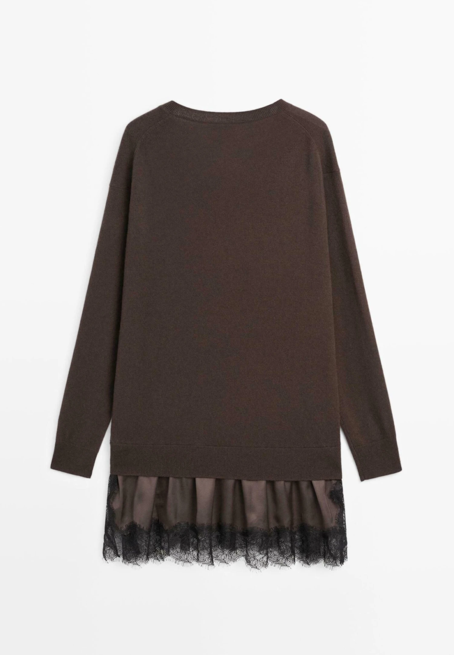 Massimo Dutti WITH CONTRAST - Jumper Dress - Dark Brown 8 Massimo Dutti WITH CONTRAST - Jumper Dress - Dark Brown - Image 6