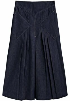 Massimo Dutti Rinse-Wash Box Pleat - Pencil Skirt - Dark Blue -Massimo Dutti Shop 791badaf4d4a47138f92184b02dc03bd